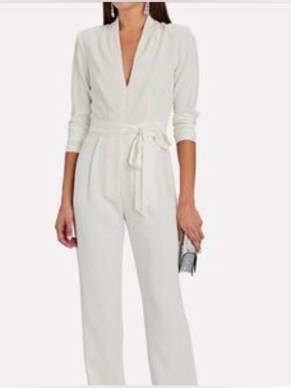 Intermix Cream Jumpsuit with Tie Belt